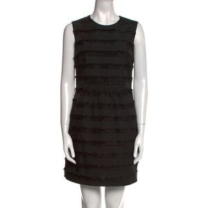A.L.C. Black Cocktail Shift Sleeveless Dress Sz 8 LBD Crew Neck Mini